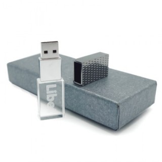 Textured Crystal USB Memory Drive with LED Light - 4GB 03