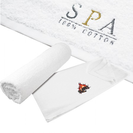 Plain White Cotton Bath Towels 01