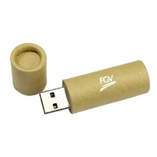 Eco-Paper Tube Shaped USB Flash Drive - 4GB