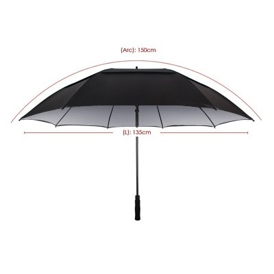 30'' Double Layer Silver Coated Wind-Proof Golf Umbrella 07