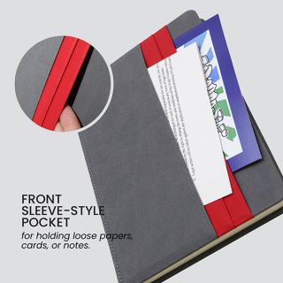 DOUBLE PU Hard Case A5 Notebook with Compartment 05