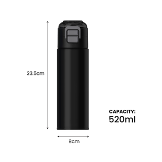 DUCK Dual Lid 316 S.Steel Bottle with Straw - 520ml 06