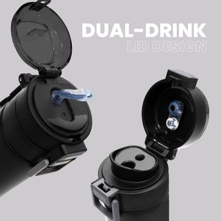DUCK Dual Lid 316 S.Steel Bottle with Straw - 520ml 03