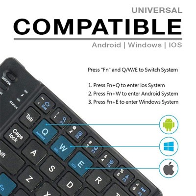 Bluetooth Foldable Keyboard - Pocket Size 10