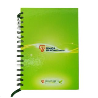 Custom Wire-O Chipboard Notebook - A5 Size 09