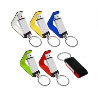 Color Flip USB Leather Thumb Drive - 4GB