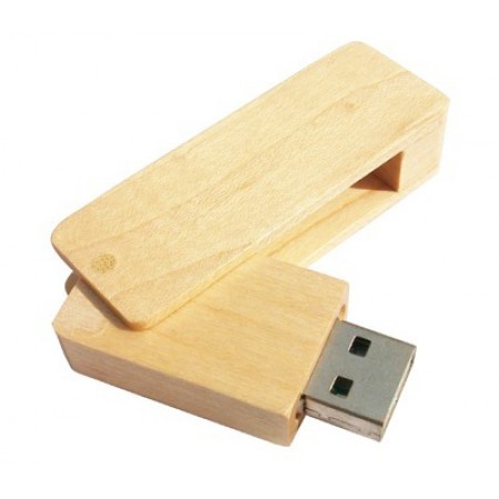 Novelty Swivel Bamboo USB Flash Drive - 4GB 05