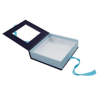 Silk Ribbon Book Style Hard Box with Window 02
