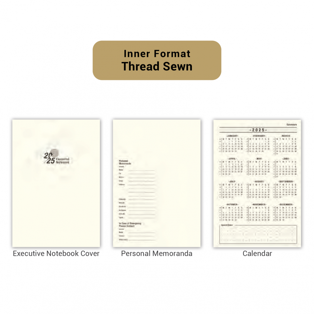Trifold Metal Executive PU Organizer 13