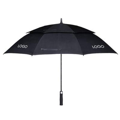30'' Double Layer Silver Coated Wind-Proof Golf Umbrella 04