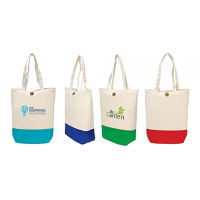 Two Tone Canvas Cotton Bag  - 6oz ( 380 x 420 x120 ) 01