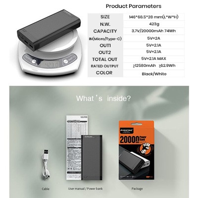 Original Pineng Branded PN-932 Power Bank - 20000mAh 09