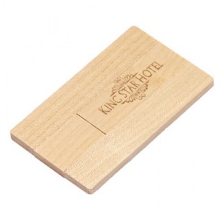Wooden Card Shaped USB Flash Drive - 4GB 05