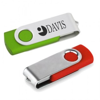 Metal Swivel Rubber Coated USB Flash Drive - 4GB 04