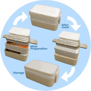ECO Bamboo 2 Tier Lunch Box - 1200ml 04