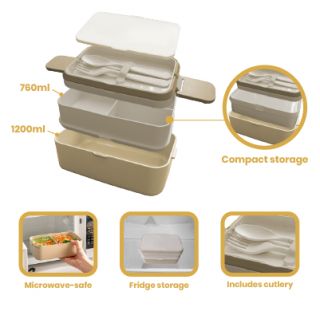 ECO Bamboo 2 Tier Lunch Box - 1200ml 05