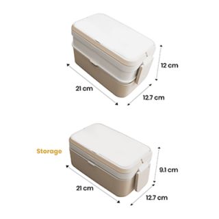 ECO Bamboo 2 Tier Lunch Box - 1200ml 08