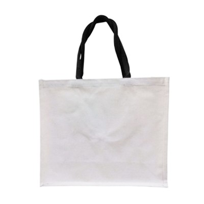 Color Handle Laminated Canvas Bag  (400x350x160) 05