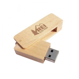Bamboo Rectangle USB Flash Drive - 4GB 03