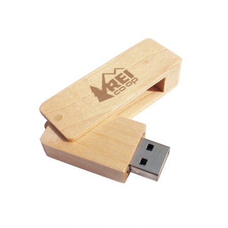 Bamboo Rectangle USB Flash Drive - 4GB 04