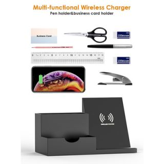 Wireless Charging Pen Holder With Mobile Stand - 15W Charger 05