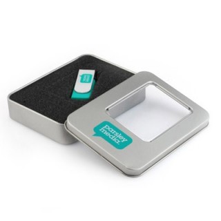 Half Window USB Metal Tin Box 05
