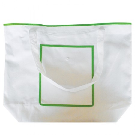 Foldable Two-Tone Durable Bamboo Tote Bags (490x365x140) 10