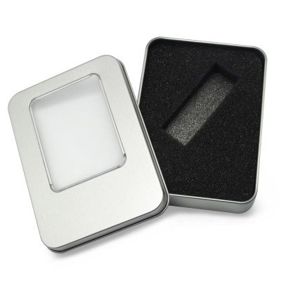 Half Window USB Metal Tin Box 07