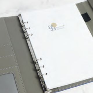 Trifold Metal Executive PU Organizer 08