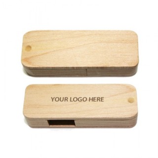 Bamboo Rectangle USB Flash Drive - 4GB