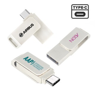 Sharp Twist USB 2.0 OTG Type-C Flash Drive - 8GB