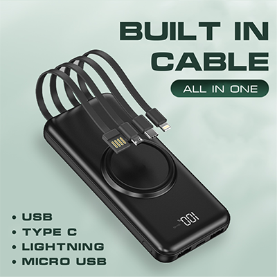 4-in-1 Fast Charging Powerbank with Wireless Charging - 10000mAh 05