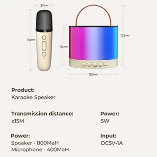 Portable Karaoke Bluetooth Speaker with Microphone 06
