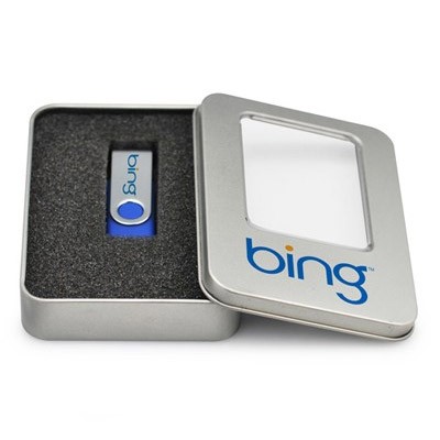 Half Window USB Metal Tin Box 05