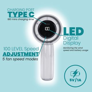 FLOW Handheld LED Mini Fan - 1800mAh 03