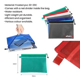 Frosted PVC Organizer with Net Divider - A4 Size 07