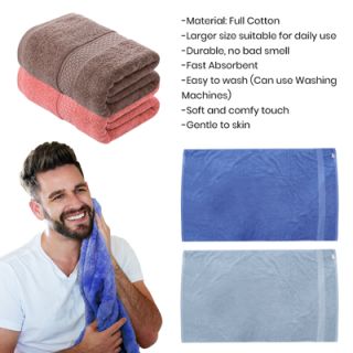 Full Cotton Bath Towel with Drawstring Pouch (1400x700) - 460g 11