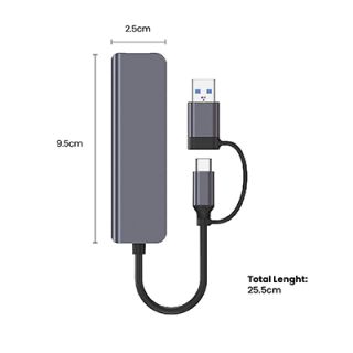 Fusion 5 in 1 USB 3.0 Hub with Type-C 09