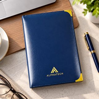 Gold Corner Bonded Paper Based Executive Log