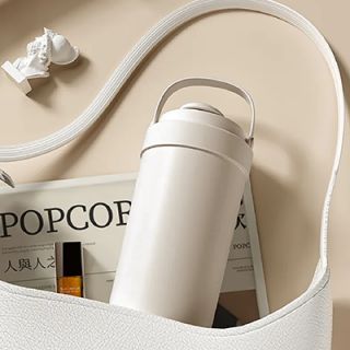 GOLD Dual Lid 316 S.Steel Bottle with Straw Handle - 500ml 11