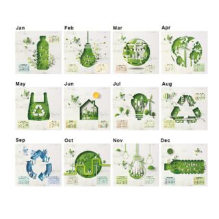 Green Harmony Calendar 2026 03