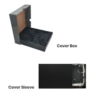 Grey Gift Box 3 Compartment with Shredded Paper - L Size 05