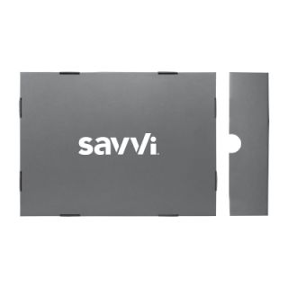 Grey Gift Box 3 Compartment with Shredded Paper - L Size 04