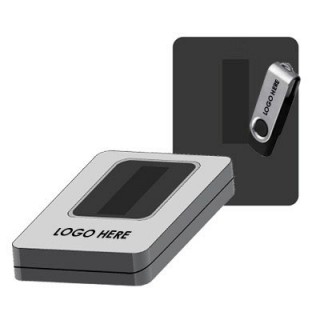 Half Window USB Metal Tin Box with White Sleeve 03
