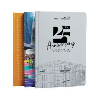 Hard Cover Perfect Bind Custom Notebook - A5 Size