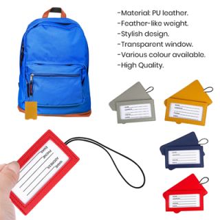 HER PU Leather Luggage Tag Holder 10