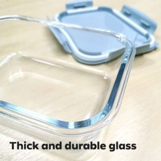 High Borosilicate Glass Lunch 1 Compartment - 1040ml 03