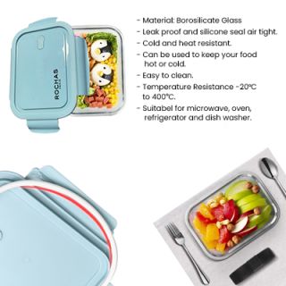 High Borosilicate Glass Lunch 1 Compartment - 1040ml 07