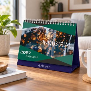Industrial Wire-O Desk Calendar 2026 02