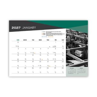 Industrial Wire-O Desk Calendar 2026 03